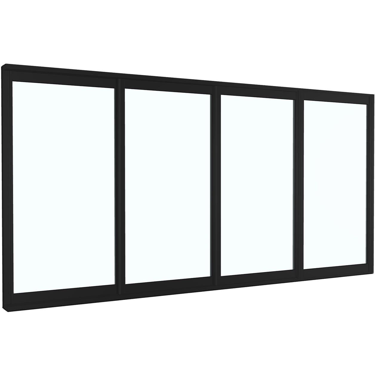 Terassin liukulasi-ikkuna Landskap Stadig kesäkausi 4 osaa napsautuslukko 3050 mm musta