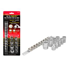 Hylsysarja AmPro Bolt-fit 3/8" 6PT 9 osaa + pidike