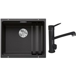Keittiöallas Blanco Etagon 500-U ja Lapetek Lina 20-A keittiöhana APK-liitäntä antrasiitti