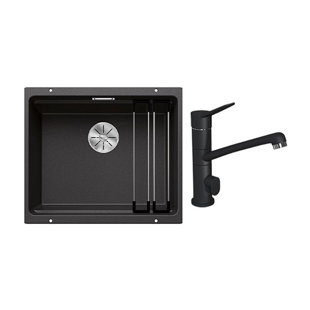 Keittiöallas Blanco Etagon 500-U + keittiöhana Lapetek Lina-A antr. 440x540mm