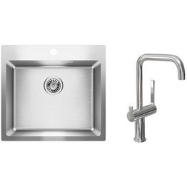 Keittiöallas Lapetek Luna-X 500-IFA 550x505mm rst + keittiöhana Lapetek Lino-A, APK-venttili, kromi