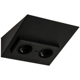 Pistorasia Limente Mini-2C USB IP20 58x162x170mm musta