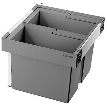 Jäteyksikkö Blanco Flexon II Low 60/2, 1x19L + 1x30L, harmaa