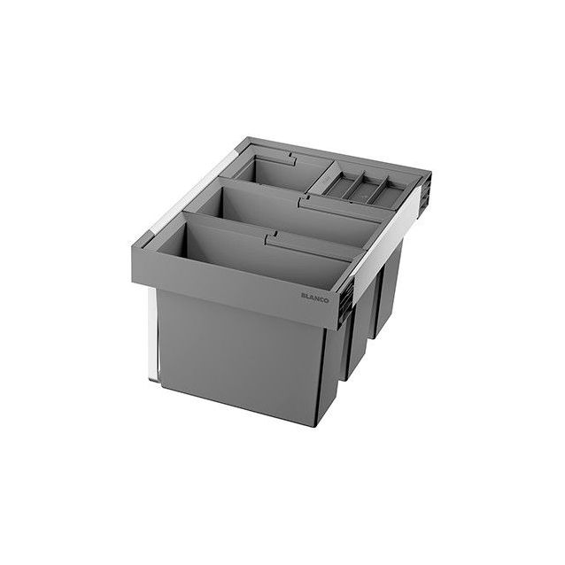 Jäteyksikkö Blanco Flexon II Low 60/4, 2x15L + 2x6L, harmaa