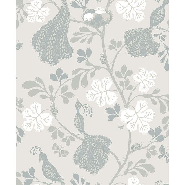 Tapetti Littlephant Night Birds vaaleansininen