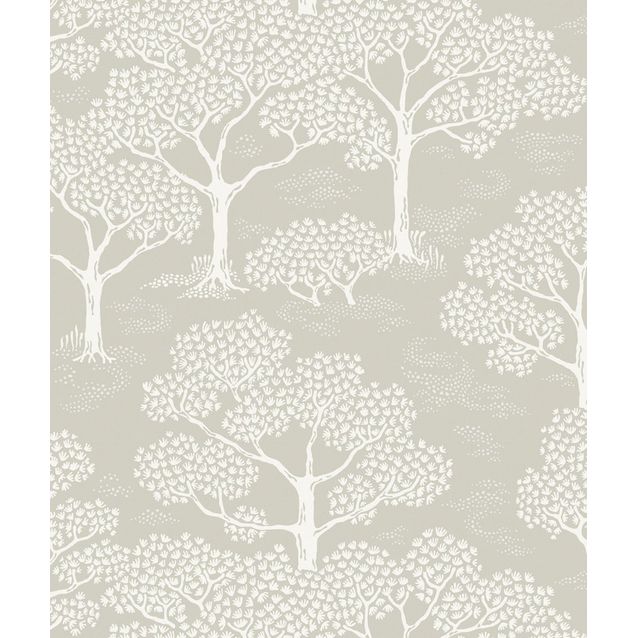 Tapetti Littlephant Woodland Notes harmaa/beige