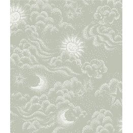 Lastenhuoneen tapetti Littlephant Happy Cloud, pilvi, vaaleanvihreä