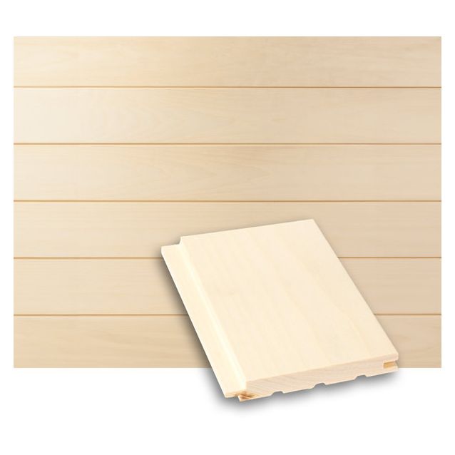 Saunapaneeli Tuuli Sauna STS4, 15x120mm, haapa, puuvalmis