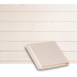 Sisustuspaneeli Lauta STS4, 14x120mm, kuusi, valkolakattu