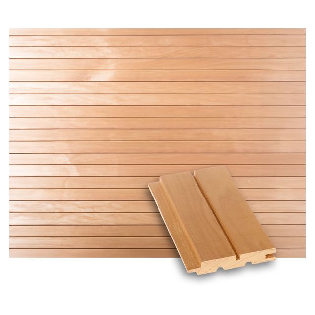 Valeurapaneeli/saunapaneeli Tuuli Sauna STS4, 15x90mm, haapa, lämpökäsitelty