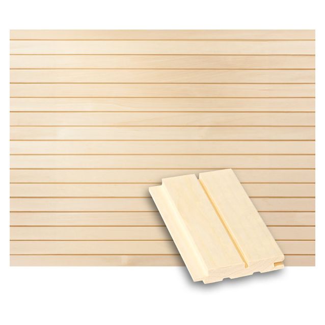 Valeurapaneeli/saunapaneeli Tuuli Sauna STS4, 15x90mm, haapa, puuvalmis