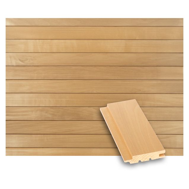 Saunapaneeli Tuuli Sauna STS4, 15x70mm, haapa, lämpökäsitelty