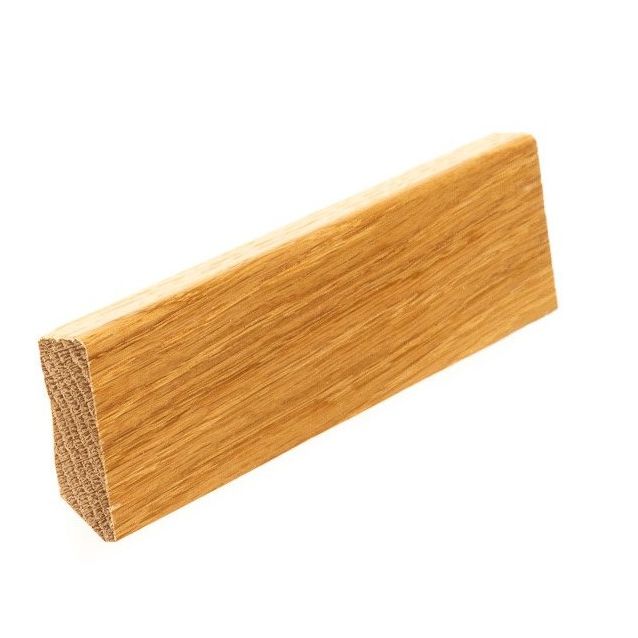 Jalkalista Lauta, 12x42x3050mm, valkotammi, lakattu