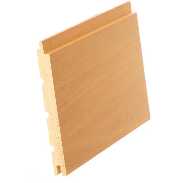 Saunapaneeli Lauta STS4, 15x140x1600mm, haapa, lämpökäsitelty
