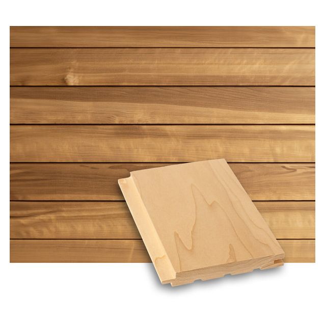 Saunapaneeli Tuuli Sauna STS4, 15x120mm, haapa, lämpökäsitelty