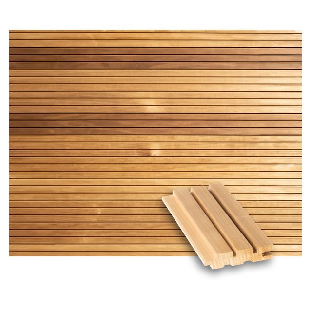 Valeurapaneeli/saunapaneeli Tuuli Sauna STS4, 15x70mm, haapa, lämpökäsitelty