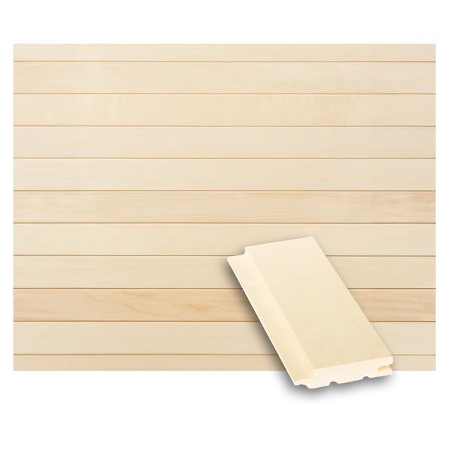 Saunapaneeli Tuuli Sauna STS4, 15x70mm, haapa, puuvalmis