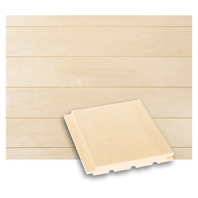 Saunapaneeli Tuuli Sauna STS4, 15x140mm, haapa, puuvalmis