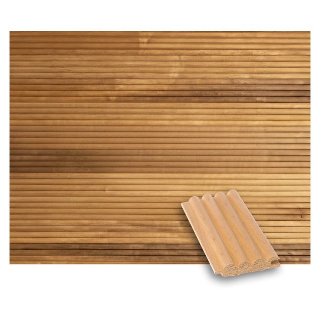Sormipaneeli Tuuli Sauna STK, 15x66mm, haapa, lämpökäsitelty