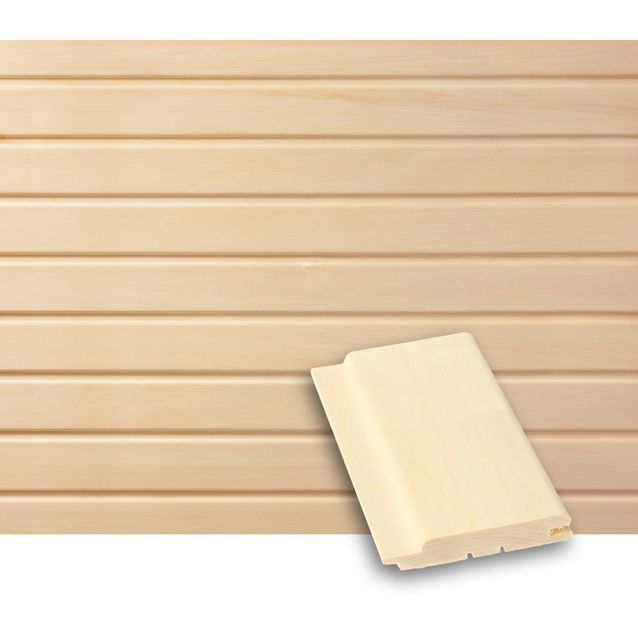 Saunapaneeli/sisustuspaneeli Lauta STP, 15x90x2700mm, haapa, puuvalmis