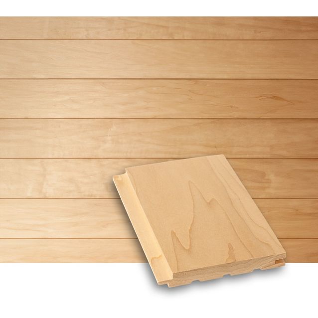 Saunapaneeli Lauta STS4, 15x120x1900mm, lämpökäsitelty haapa