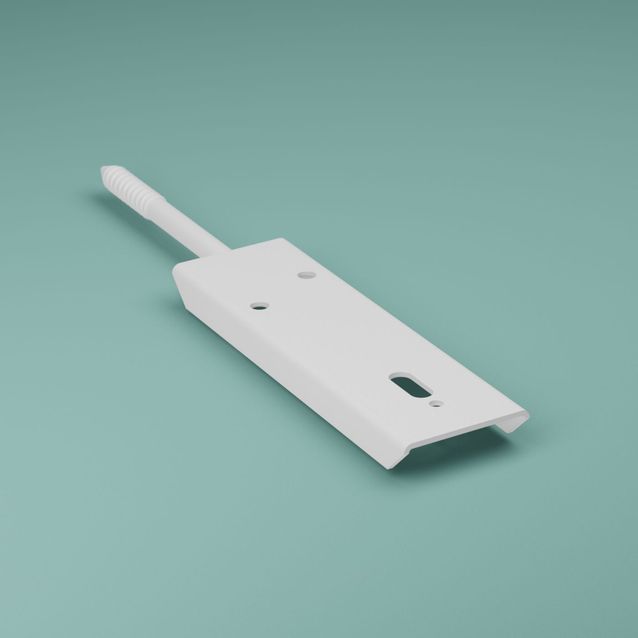 Hyllyn/ikkunalaudan kannatin Lundbergs 120x30x10mm metalli valkoinen