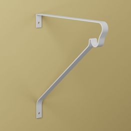 Hattuhyllyn kannatin Lundbergs Tom 330x345mm valkoinen