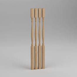 Kaidepinna Lundbergs Oslo 1030mm mänty 4kpl/pkt, alajohteeseen asennettava