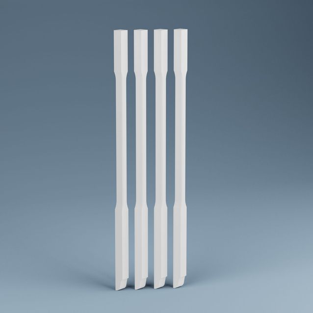 Kaidepinna Lundbergs Stockholm 1140mm MDF valkoinen 4kpl/pkt