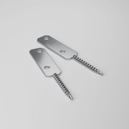 Yläjohteen asennuslevy Lundbergs New York hopea