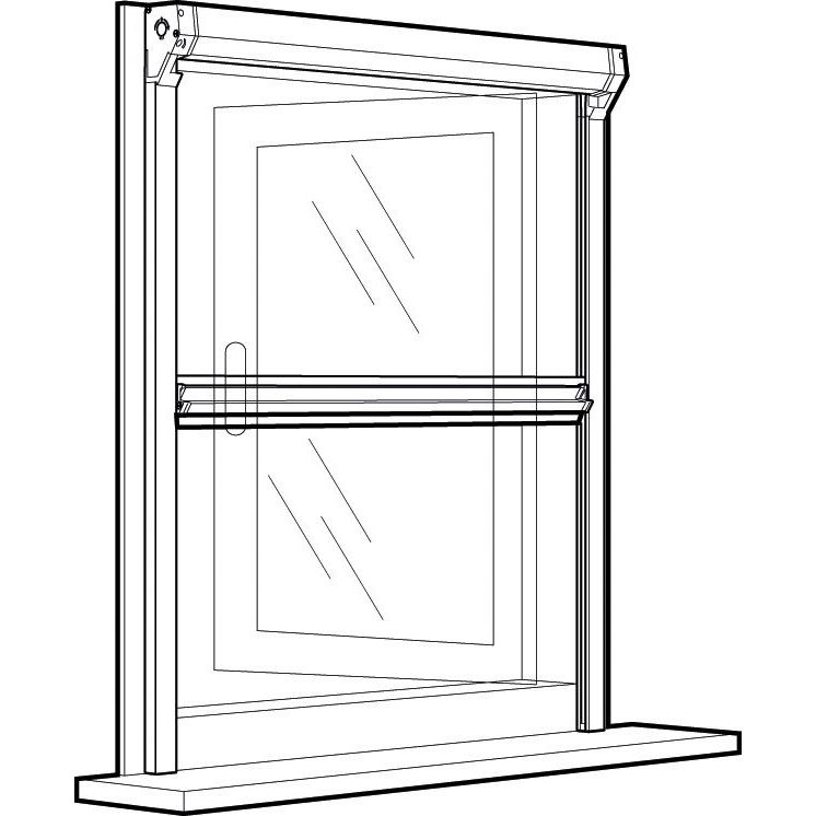 Hyönteissuoja ikkunaan Lundbergs Rollo 1230x1550mm valkoinen