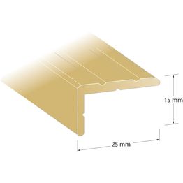Askelkulmalista Lundbergs Standard 25mm messinki, eri pituuksia