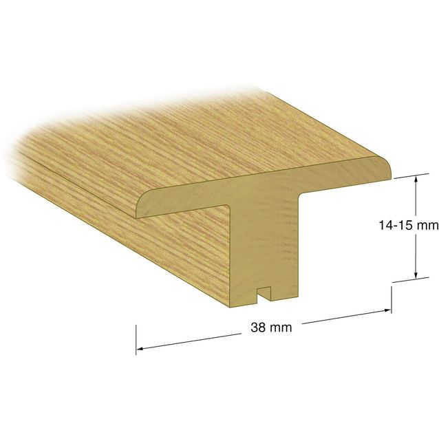 Saumalista Lundbergs Natur 14-15mm 38mm tammi lakattu, eri pituuksia