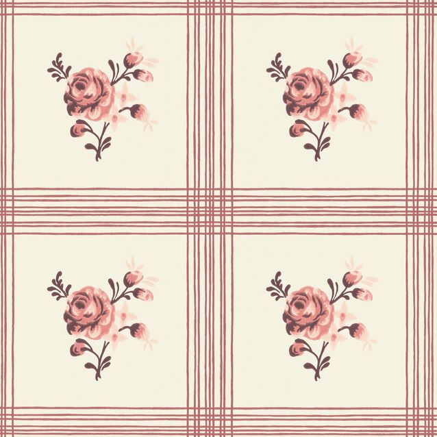 Tapetti Långelid/Von Brömssen Rose, 0.53x10.05m, non-woven