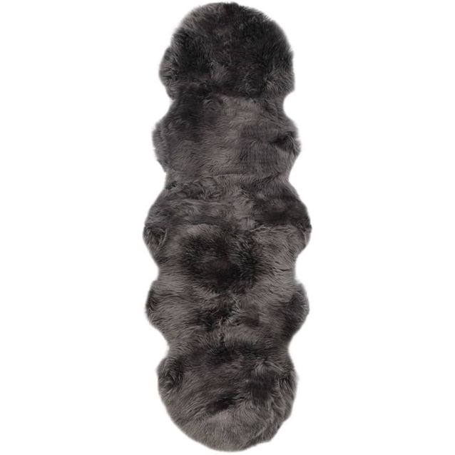 Lampaannahkamatto 60x180 cm vaaleanharmaa_1