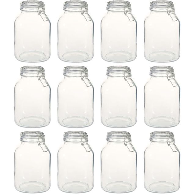 Lasiset säilytyspurkit lukolla 12 kpl 3 l_1