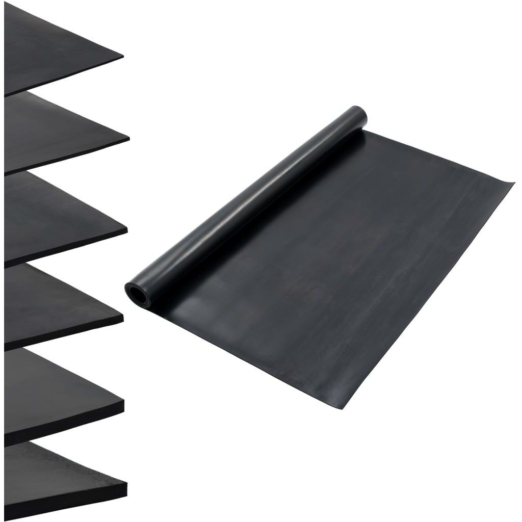 Lattiamatto liukumaton kumi 1,2x2 m 3mm sileä