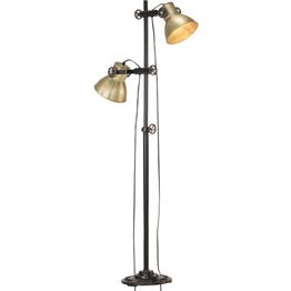 Lattiavalaisin 2 lampunvarjostimella messinki e27 valurauta