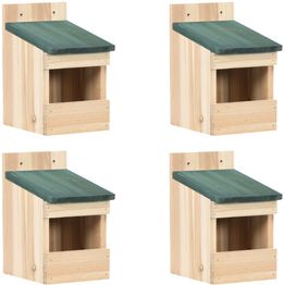 Linnunpöntöt 4 kpl 12x16x20 cm kuusi