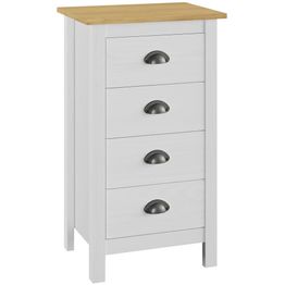 Lipasto hill range valkoinen 46x35x80 cm täysi mänty