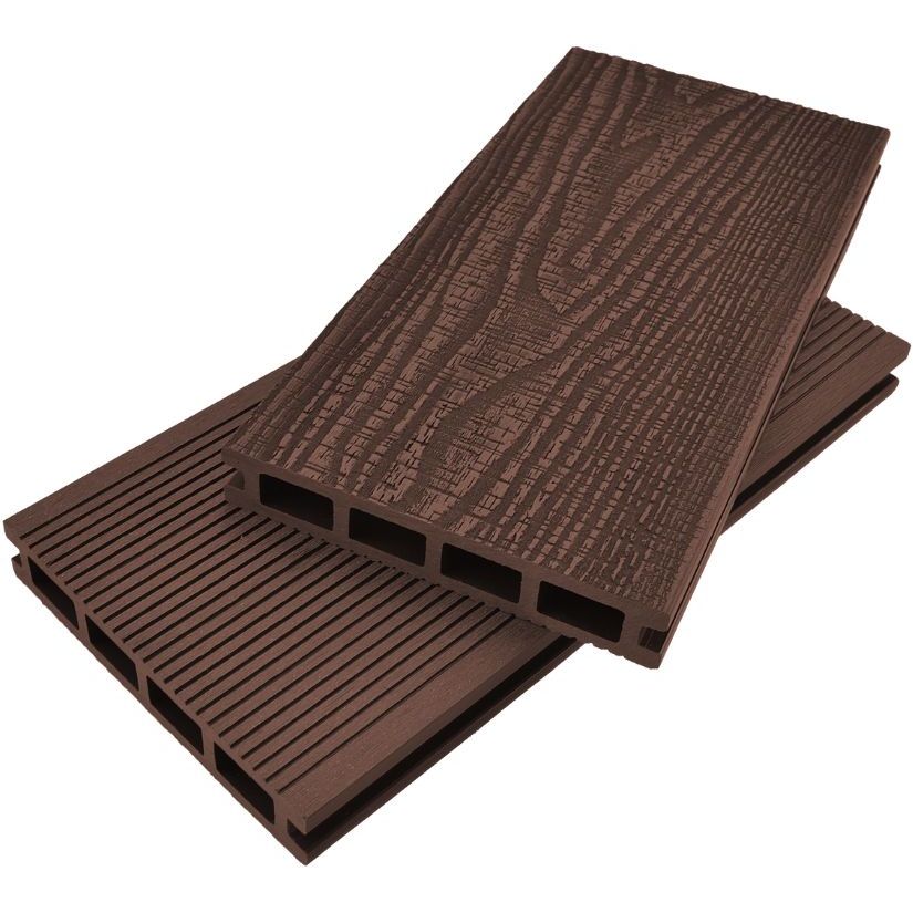 Terassilauta Cent 3D 25x146x3900mm puukomposiitti Teak Maakalla