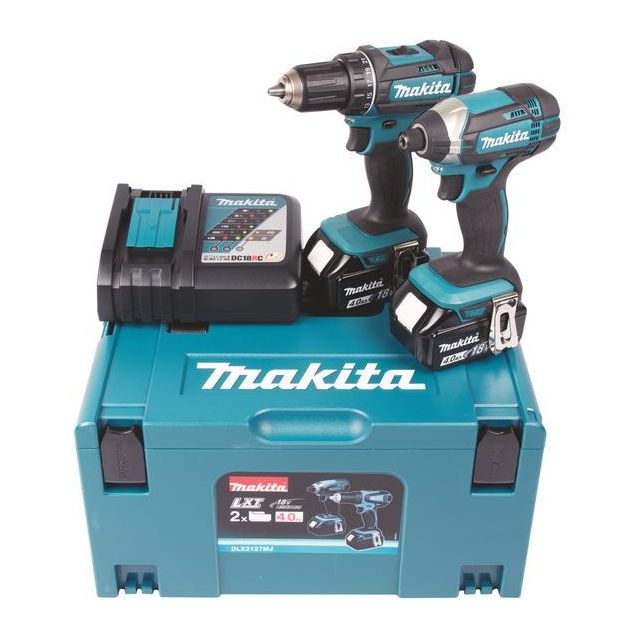 Akkukonesarja Makita LXT DDF482+DTD152 18V 2x4,0 Ah akuilla + Makpac