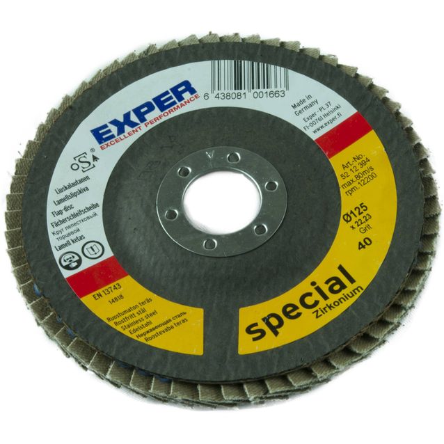 Liuskelaikka Exper Ø125 mm P40