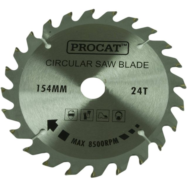 Pyörösahanterä Procat Ø154 mm 24T keskiö Ø20 mm sovittimet 16/13 mm