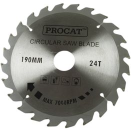 Pyörösahanterä Procat Ø190 mm 24T keskiö Ø30 mm sovitin 16 mm