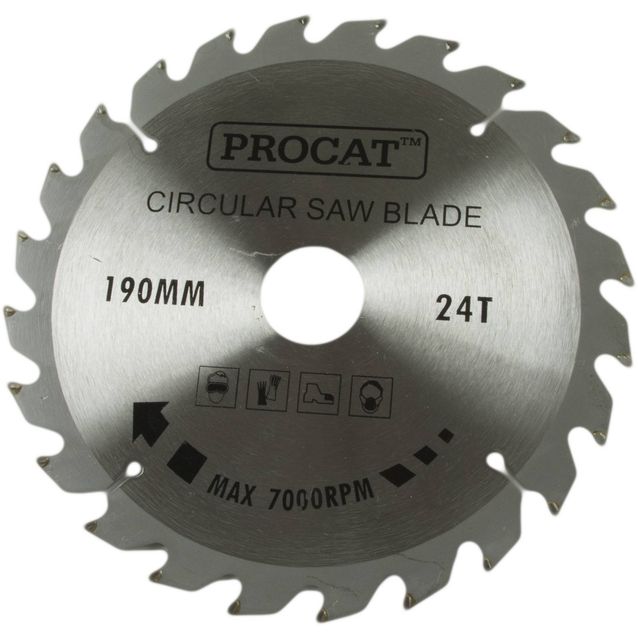 Pyörösahanterä Procat Ø190 mm 24T keskiö Ø30 mm sovitin 16 mm