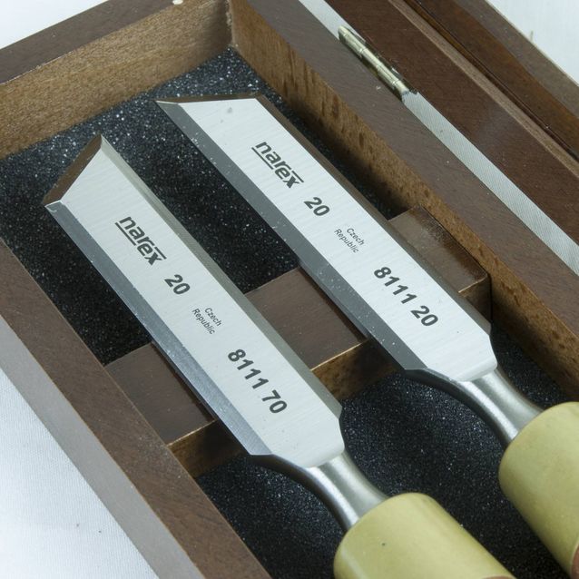 Viistotalttasarja Narex 20 mm 2 kpl/pkt puulaatikossa