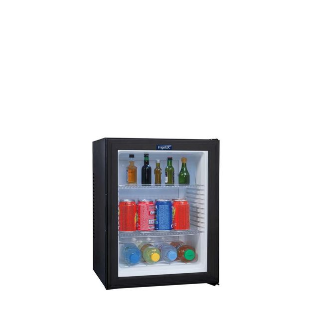 Jääkaappi Frigelux MINIBAR40, lasiovella, 40cm, musta