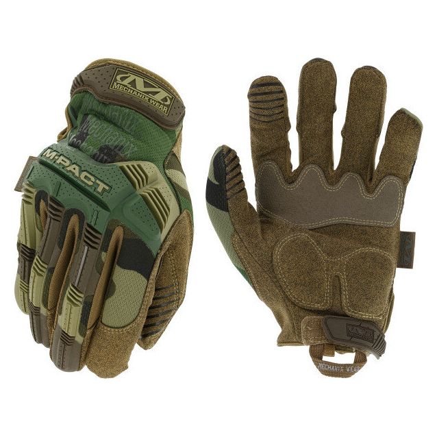 Työhanskat Mechanix Wear M-Pact® Woodland Camo, koko S