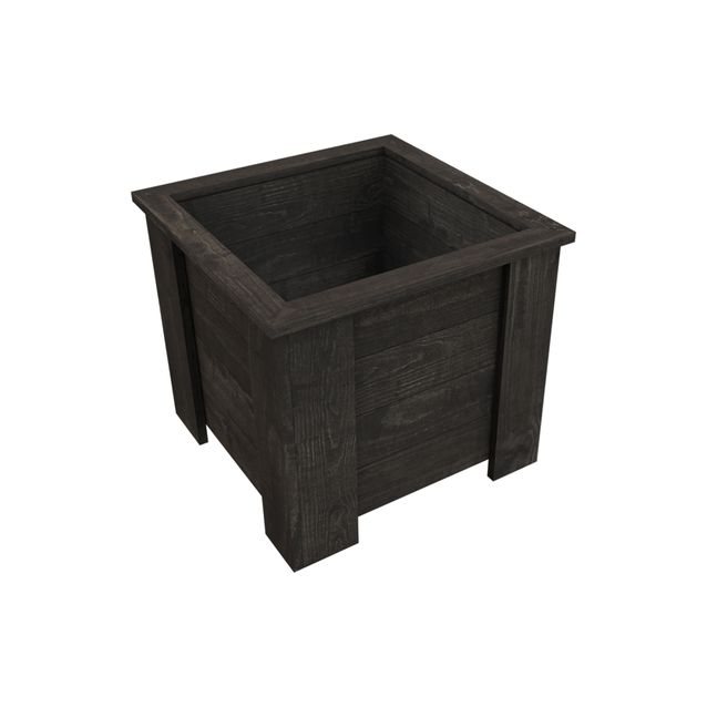 Kukkalaatikko Miljöökoriste neliö, 49x49x43cm, tummanharmaa